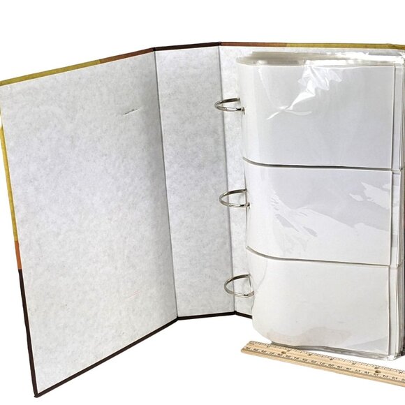 Photo Album With Yellow & Brown Floral Cover 3-Ring Binder Style Holds 4x6 Photo - Picture 2 of 7
